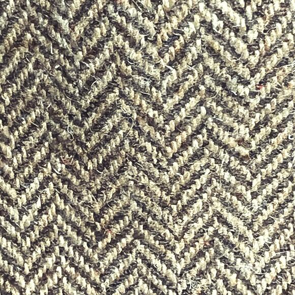 Vintage 70s Brown Double Split Herringbone Career Classic Midi Skirt Size Small - Picture 11 of 12